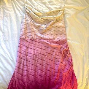 RETROFETE Auris Dress rhinestone silk pink dress